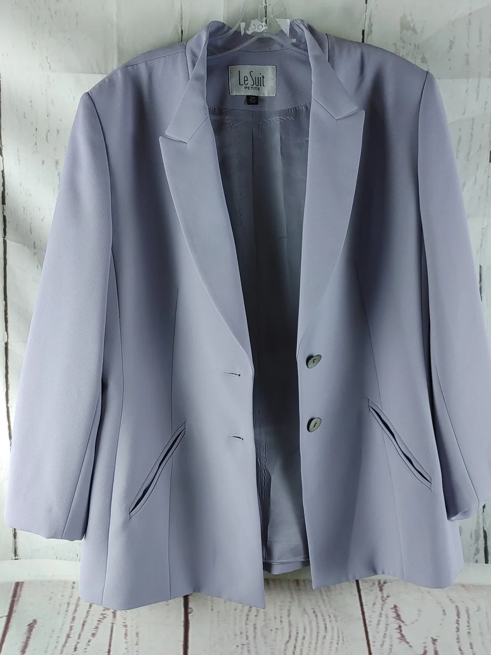 Le Suit Women's Lavender Two-Piece Blazer & Skirt Set